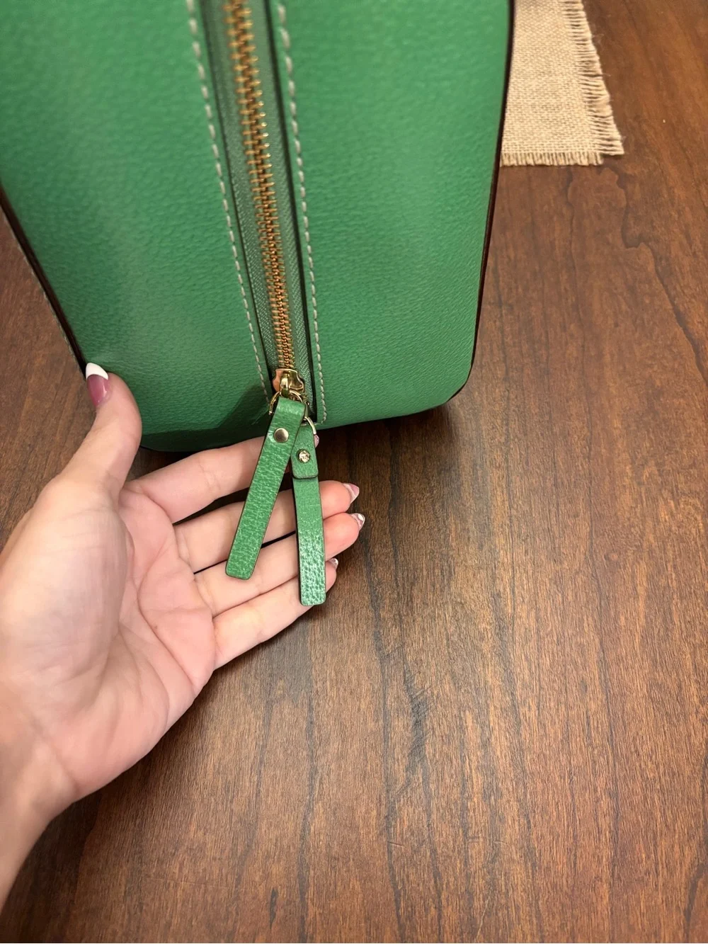 kate spade ♠️ Green Leather Satchel